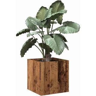plantekasse 40x40x40 cm konstrueret træ gammelt træ-look