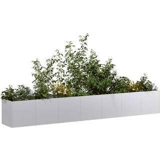 Plantekasse Galvaniseret Stål Galvaniseret Stål/Grå - 280 x 40 x 40 cm