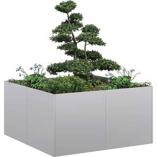 Plantekasse Galvaniseret Stål - 80 x 80 x 40 cm