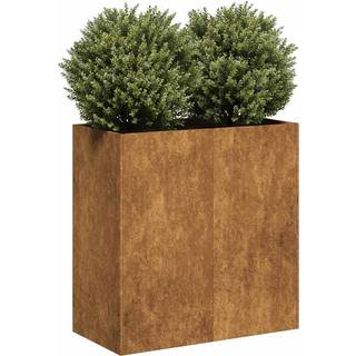 Plantekasse Rustfarvet Forvitringsstål Weathering Steel - 80 x 40 x 80 cm
