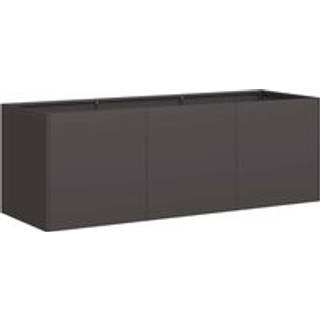 plantekasse sort 120x40x40 cm koldvalset stål