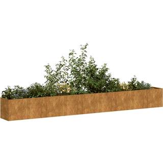 plantekasse rustfarvet 360x40x40 cm forvitringsstål