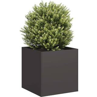 Plantekasse Sort Koldvalset Stål Stål/Sort - 40 x 40 x 40 cm