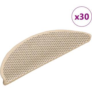 Selvklæbende Trappemåtter Sisal-Look Platina - 30 / berber / 56 x 17 x 3 cm