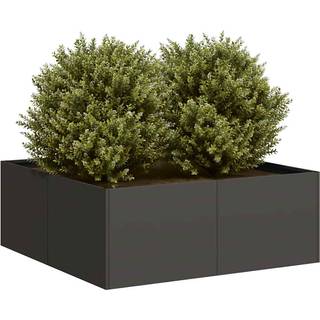 plantekasse 80x80x30 cm stål sort