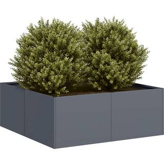 plantekasse 80x80x30 cm stål antracitgrå