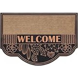 Visker BH 239 Welcome, skridsikker, ekstern, intern, gummibelagt - brun 55x85 cm