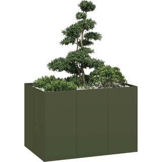 plantekasse 120x80x80 cm stål olivengrøn
