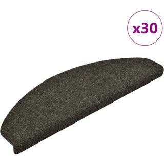 selvklæbende trappemåtter 30 stk. 65x21x4 cm antracitgrå
