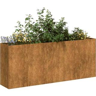 plantekasse rustfarvet 200x40x80 cm forvitringsstål