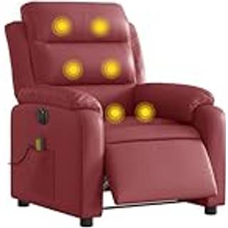 Lænestol Kunstlæder Vinrød - Ja / Eldrevet tilbagelæningsfunktion