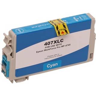 Kompatibel printerpatron til Epson 407 Cyan Workforce Pro WF-4745DTWF WF 4745DTWF WF4745DTWF fra ABC