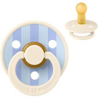 BIBS Rund Colour Sut - Str. 2 - Naturgummi - Studio - Block - Ivory/Dusty Blue