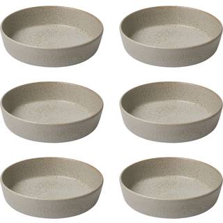 RAW dyb tallerken, beige, 6 stk.