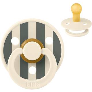 BIBS Rund Colour Sut - Str. 1 - Naturgummi - Studio - Block - Ivory/Pine
