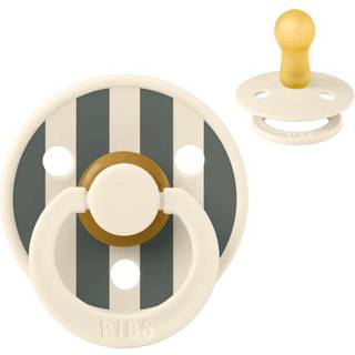 BIBS Rund Colour Sut - Str. 2 - Naturgummi - Studio - Block - Ivory/Pine