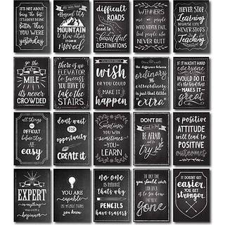 Bedste papirhilsener 20-Pack Motiverende plakater Design Inspirerende positive citater til skoleklasselokale v?gdekoration V?kst tankegangsplakat