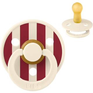BIBS Rund Colour Sut - Str. 2 - Naturgummi - Studio - Block - Ivory/Ruby