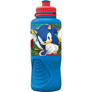 Sonic blå drikkedunk - Drikkedunk med tud til børn - Sonic, Tails og Knuckles