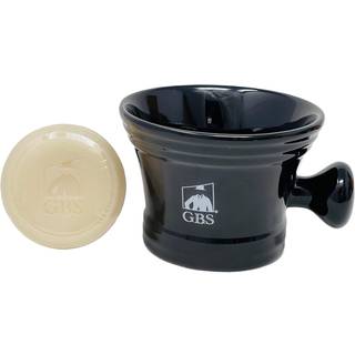 G.B.S Mænds sorte keramiske barberingssæbe og kruseknap håndtag 3 ounces
