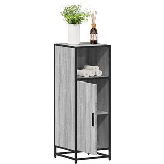 badeværelsesskab 35x37,5x100 cm konstrueret træ grå sonoma-eg