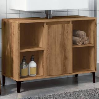 underskab til håndvask 80x33x60 cm konstrueret træ kunsteg