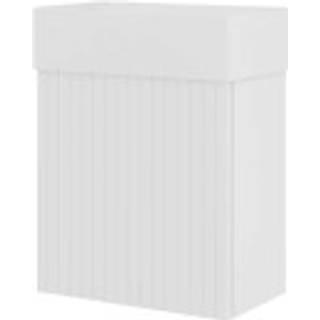 Sanibell Proline møbel 40x23x40cm blank hvid med lodrette lameller