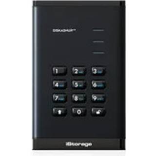 iStorage diskAshur3 HDD ekstern harddisk 1 TB 2.5 USB Type-C 3.2 Gen 1 (3.1 Gen 1) Sort