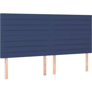 Sengegavle 80X5X78/88 Cm Stof Blå - Høj / 160 cm