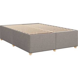 Kontinentalseng Med Madras Stof Gråbrun - Med pynteknapper / 140 x 190 cm