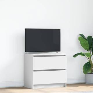 tv-bord 60x35x54 cm konstrueret træ hvid