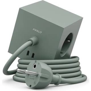 Avolt - Square 1 w/30W Dual USB-C & Magnetic Base 3m Oak Grøn