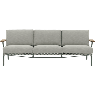 Muuto Settle Udendørs 3-Personers Sofa Ribbed Weave 2/Mørkegrøn
