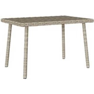 Havesofabord Firkantet Polyrattan - Lysegrå / 60 x 40 x 37 cm