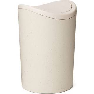 Superio lille badev?relse papirkurven d?se med l?g moderne hvidt mini affaldsspand med sving l?g (1 1/2 gallon 6 liter) plastik affald kan til k?