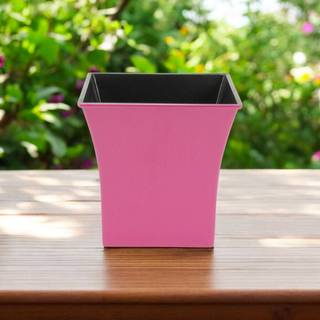 7 """" Hot Pink Recycled Plastic Indoor Outdoor Novelty Pot Planter