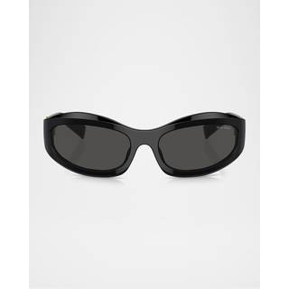 Miu Miu MU14ZSF Asian Fit 16K08Z 61 Solbriller Kvinder Black - Black - 61mm