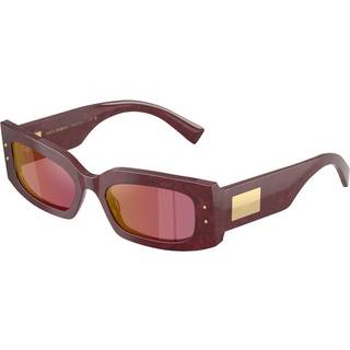 Dolce & Gabbana DG4479F Asian Fit 3442D0 55 Solbriller Kvinder Burgunder - Pattern Bordeaux Lace - 55mm