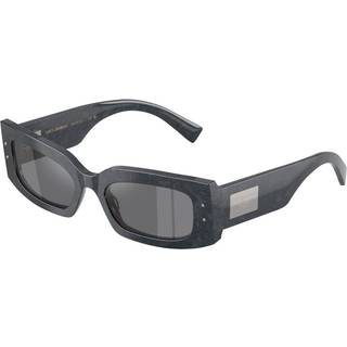 Dolce & Gabbana DG4479F Asian Fit 34416V 55 Solbriller Kvinder Grå - Pattern Dark Grey Lace - 55mm