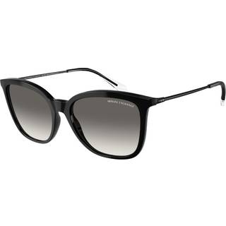 Armani Exchange AX4151SF Asian Fit 815811 55 Solbriller Kvinder Black - Shiny Black - 55mm