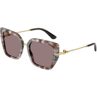 Dolce & Gabbana DG4474F Asian Fit 34457N 53 Solbriller Kvinder Tortoiseshell - Grey Brown Tortoise - 53mm
