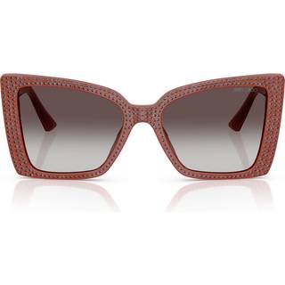 Jimmy Choo Kvinde JC5001B 50138G Solbriller Acetat Rød Grå Sommerfugl Normal Skygge