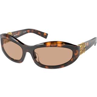 Miu Miu MU14ZSF Asian Fit 14L90H 61 Solbriller Kvinder Tortoiseshell - Honey Yellow Tortoise - 61mm