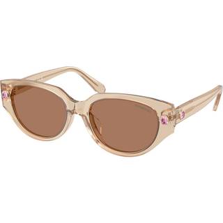 Swarovski Kvinde SK6035D 106673 Solbriller Acetat Beige Brun Sommerfugl Normal