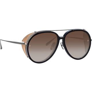 Linda Farrow MAVERICK LFL1358 C3 59 Solbriller Mænd Black - Platinum Silver - 59mm