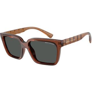 Armani Exchange AX4147SF Asian Fit 835887 56 Solbriller Mænd Brun - Transparent Dark Brown - 56mm
