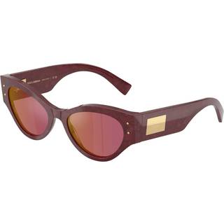 Dolce & Gabbana DG4480F Asian Fit 3442D0 53 Solbriller Kvinder Burgunder - Pattern Bordeaux Lace - 53mm