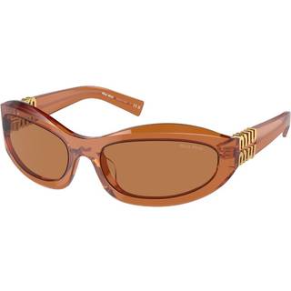 Miu Miu MU14ZSF Asian Fit 15T10I 61 Solbriller Kvinder Brun - Transparent Caramel Brown - 61mm