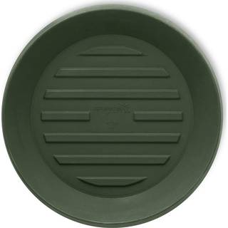 Crescent Garden Universal Round Saucer Circular Saucer til Potten Planter Olive (10-tommer Diameter)