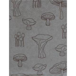 Cooee Design Fungi servietter 33x33 cm 20-pak Sand/Hazelnut